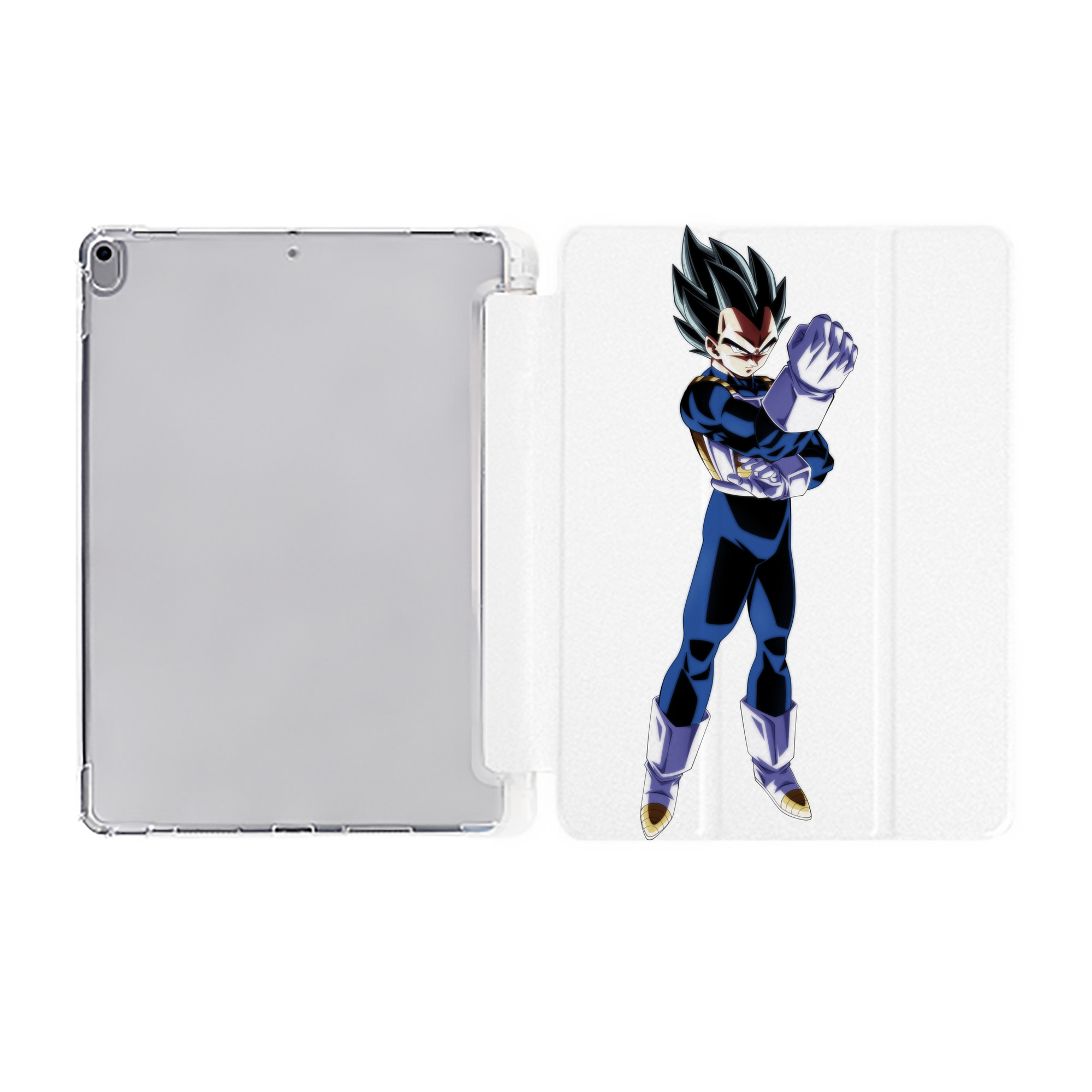 （画像用） ドラゴンボール ベジータ四世（Bejīta Yonsei）DRAGON BALL Vegeta IV IPad ケース ペン収納付き 三つ折りスタンド PUレザー×シリコン 対応機種9.5/10.5/10.9インチ